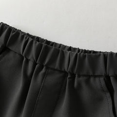 Dave&Bella Toddler Boys Dark Grey Simple Versatile Soft Jogger Pants