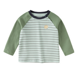 Dave&Bella Baby Boys/Girls Pink/Green/Purple Striped Casual Cozy Comfortable T-shirts