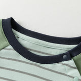 Dave&Bella Baby Boys/Girls Pink/Green/Purple Striped Casual Cozy Comfortable T-shirts