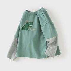 Dave&Bella Toddler Girls/Boys Multiple Colors Cute Animals Print Cozy Cotton T-shirts