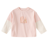 Dave&Bella Toddler Girls/Boys Multiple Colors Cute Animals Print Cozy Cotton T-shirts