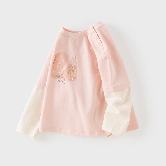 Dave&Bella Toddler Girls/Boys Multiple Colors Cute Animals Print Cozy Cotton T-shirts