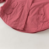 Dave&Bella Toddler Girls Pink Hooded Sweet Charming Waist-defined Warm Jackets