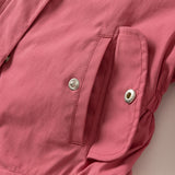 Dave&Bella Toddler Girls Pink Hooded Sweet Charming Waist-defined Warm Jackets