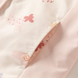 Dave&Bella Toddler Girls Pink/Purple Cute Print Waterproof Hooded Jackets
