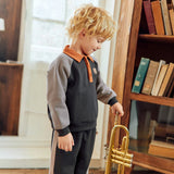 Dave&Bella Toddler Boys Gray Soft Cozy Comfortable Simple Pant Suits