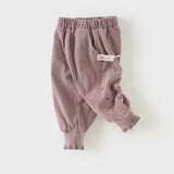 Dave&Bella Toddler Girls Navy/Purple Sweet Soft Comfortable Jogger Pants