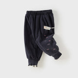 Dave&Bella Toddler Girls Navy/Purple Sweet Soft Comfortable Jogger Pants