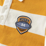 Dave&Bella Toddler Boys Yellow White Striped Cozy Comfortable Daily Cotton Polos