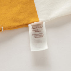 Dave&Bella Toddler Boys Yellow White Striped Cozy Comfortable Daily Cotton Polos