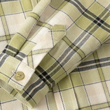 Dave&Bella Toddler Boys Yellow Green Plaid Cozy Cotton Casual Classic Shirts