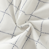 Dave&Bella Toddler Boys White Plaid Polo Collar Preppy-Style Cozy Cotton Pant Suits