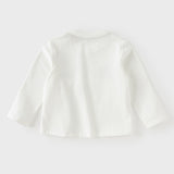 Dave&Bella Toddler Boys White Letter Print Soft Casual T-shirts