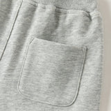 Dave&Bella Toddler Boys Light Grey Daily Simple Versatile Soft Pants