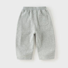 Dave&Bella Toddler Boys Light Grey Daily Simple Versatile Soft Pants