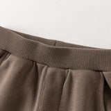 Dave&Bella Toddler Boys Brown Simple Versatile Comfortable Jogger Pants
