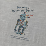 Dave&Bella Toddler Boys Light Gray Robot Print Soft Comfortable Cotton T-shirts