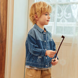 Dave&Bella Toddler Boys Denim Blue Comfortable Classic Denim Jackets