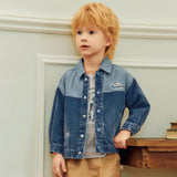 Dave&Bella Toddler Boys Denim Blue Comfortable Classic Denim Jackets