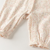 Dave&Bella Baby Girls Pink Floral Doll Collar Cute Cozy Cotton Comfortable Rompers