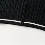Dave&Bella Toddler Boys Navy Letter Jacquard Soft Skin-Friendly Cotton Cardigans