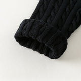 Dave&Bella Toddler Boys Navy Letter Jacquard Soft Skin-Friendly Cotton Cardigans