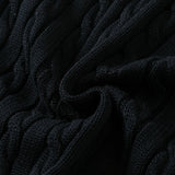 Dave&Bella Toddler Boys Navy Letter Jacquard Soft Skin-Friendly Cotton Cardigans