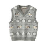 Dave&Bella Toddler Boys Grey Casual Soft Cotton Sleeveless Sweater Outwear Vests