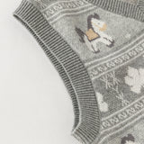 Dave&Bella Toddler Boys Grey Casual Soft Cotton Sleeveless Sweater Outwear Vests