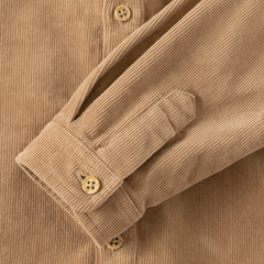 Dave&Bella Toddler Boys Light Khaki Classic Simple Soft Cozy Cotton Shirts