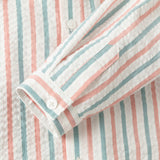 Dave&Bella Toddler Boys Color Stripe Shirt Khaki Casual Soft Pants Suits