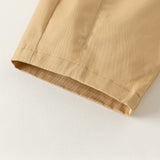 Dave&Bella Toddler Boys Color Stripe Shirt Khaki Casual Soft Pants Suits