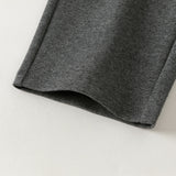 Dave&Bella Toddler Boys Carbon Black Straight Leg Comfortable Woolen Pants