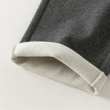 Dave&Bella Toddler Boys Carbon Black Straight Leg Comfortable Woolen Pants