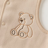 Dave&Bella Toddler Girls/Boys Pink/Khaki Cute Print Soft Comfortable Micro Fleece Vests