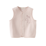 Dave&Bella Toddler Girls/Boys Pink/Khaki Cute Print Soft Comfortable Micro Fleece Vests