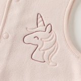 Dave&Bella Toddler Girls/Boys Pink/Khaki Cute Print Soft Comfortable Micro Fleece Vests