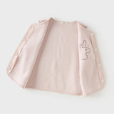 Dave&Bella Toddler Girls/Boys Pink/Khaki Cute Print Soft Comfortable Micro Fleece Vests