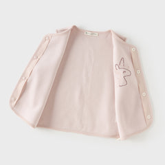 Dave&Bella Toddler Girls/Boys Pink/Khaki Cute Print Soft Comfortable Micro Fleece Vests
