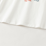 Dave&Bella Toddler Boys White Cute Dog Print Soft Breathable Cotton T-shirts