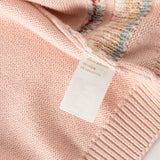 Dave&Bella Toddler Girls Pink/Apricot Cozy Cotton Cute Animal Jacquard Knit Vests