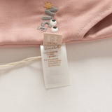 Dave&Bella Toddler Girls Pink/Dark Gray Simple Versatile Elastic Waist Pants