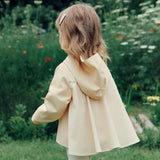 Dave&Bella Toddler Girls Light Yellow Hooded Waterproof A-Line Outwear Jackets