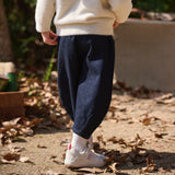 Dave&Bella Toddler Girls Denim Blue Tiny Floral Print Versatile Jeans