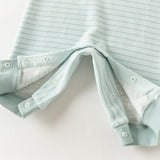 Dave&Bella Baby Girls/Boys Pink/Blue Striped Fleece Cozy Casual Comfortable Rompers