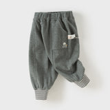 Dave&Bella Toddler Boys Grey Daily Tiny Print Versatile Jogger Pants