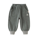 Dave&Bella Toddler Boys Grey Daily Tiny Print Versatile Jogger Pants