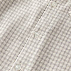 Dave&Bella Toddler Boys Brown Plaid Classic Simple Versatile Preppy Style Shirts