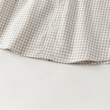 Dave&Bella Toddler Boys Brown Plaid Classic Simple Versatile Preppy Style Shirts