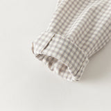 Dave&Bella Toddler Boys Brown Plaid Classic Simple Versatile Preppy Style Shirts